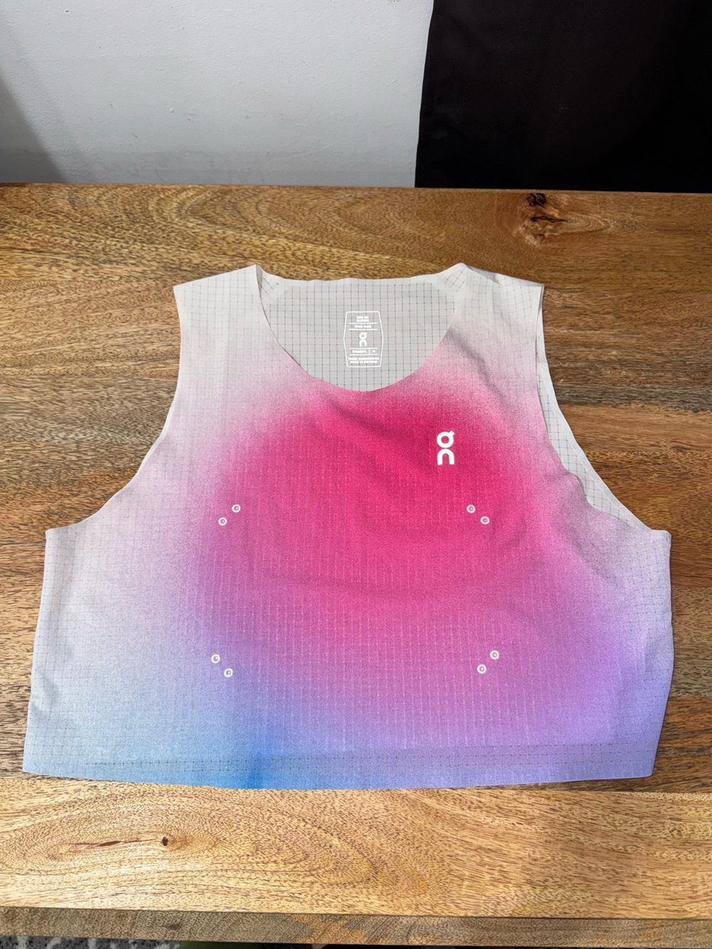 On Running Pink to Purple Ombre Crop Tank